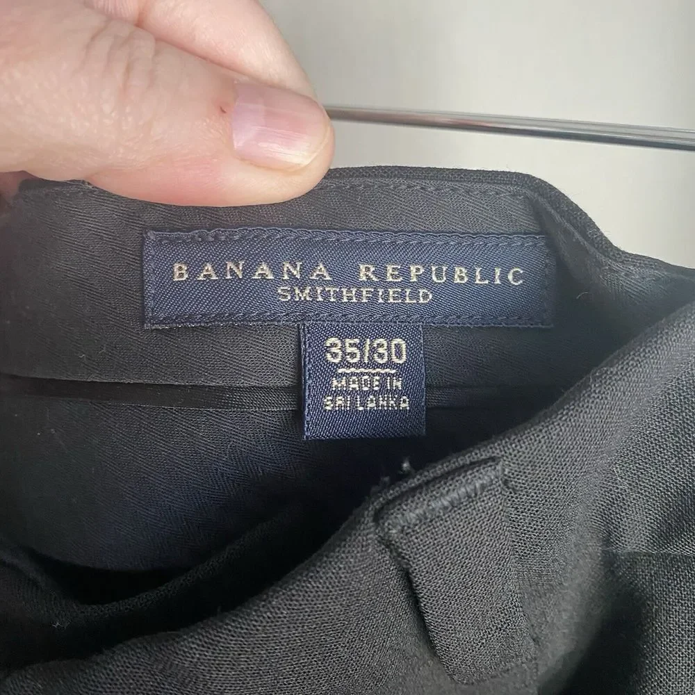 Banana Republic Black Pleated Dress Pants
